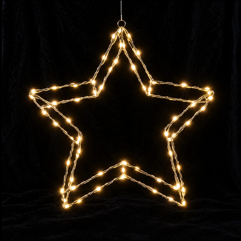 Double Star Christmas Hanging Light